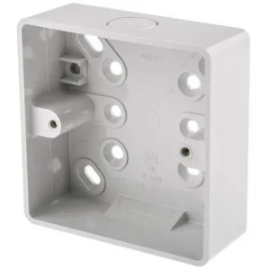 MK Electric White High Gloss High Grade Thermoset Back Box, BS, Surface, Flush Mount, 6 Gangs 87 mm, K2181WHI